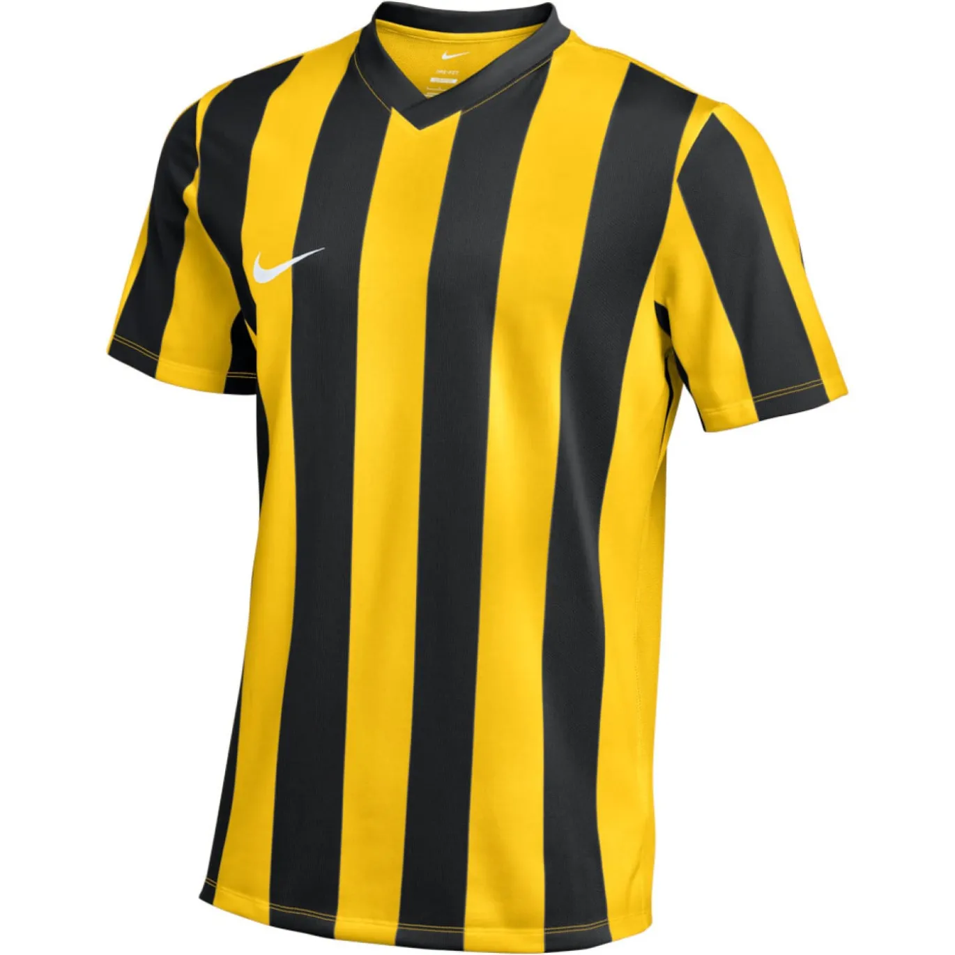 Nike Striped Division V Voetbalshirt Geel Zwart