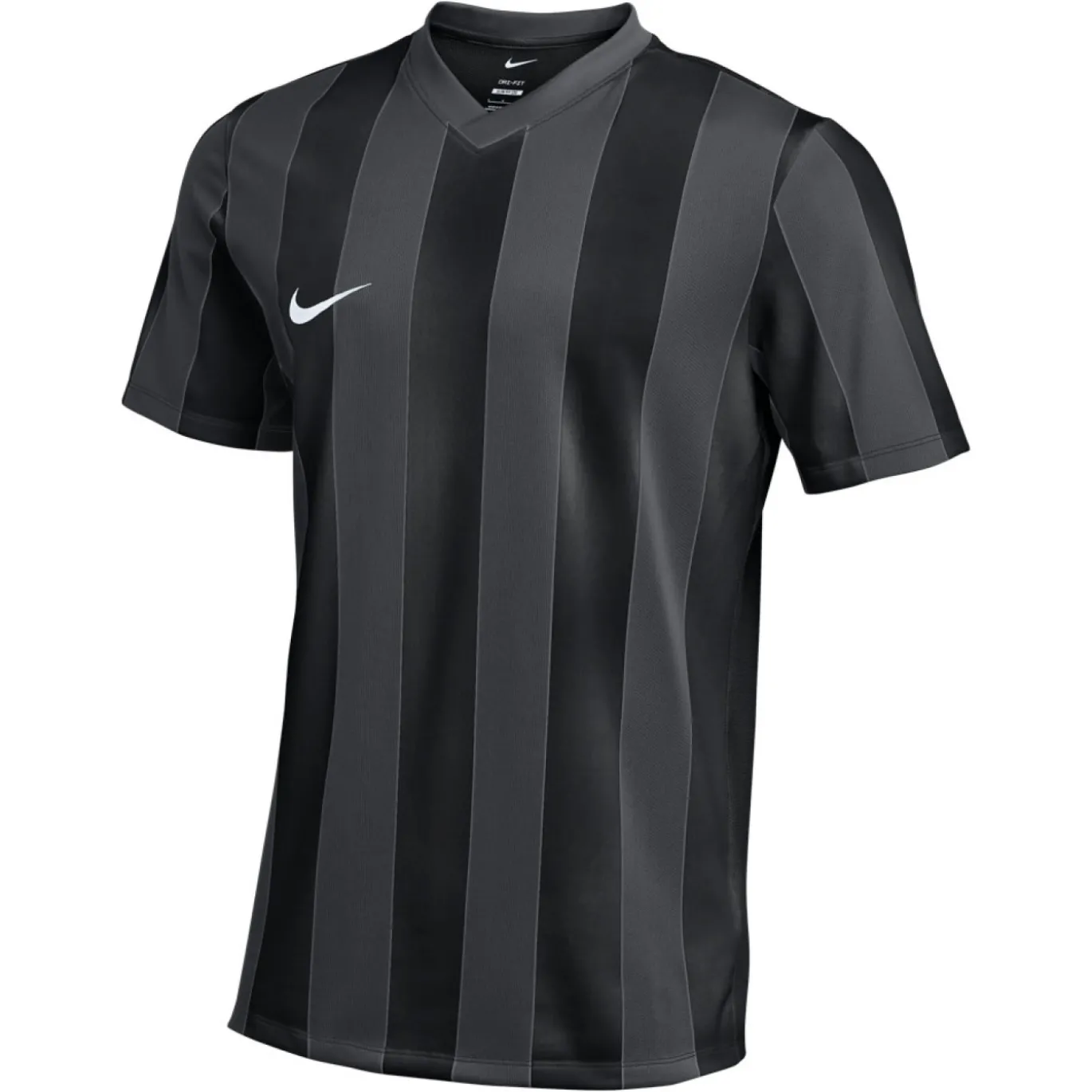 Nike Striped Division V Voetbalshirt Kids Donkergrijs Zwart