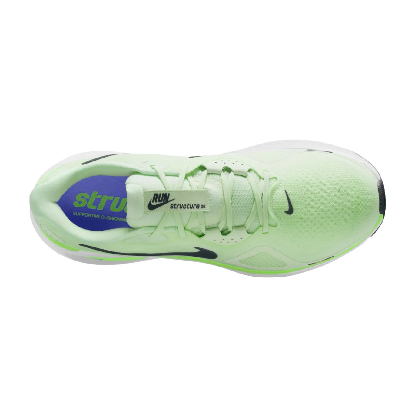 Nike Structure 26 Hardloopschoenen Lime Groen Felgroen Blauw Zwart