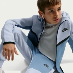 Nike Tech Fleece Sportswear Joggingbroek Kids Lichtblauw Blauw Zwart