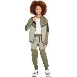 Nike Tech Fleece Sportswear Joggingbroek Kids Olijfgroen Grijs Zwart