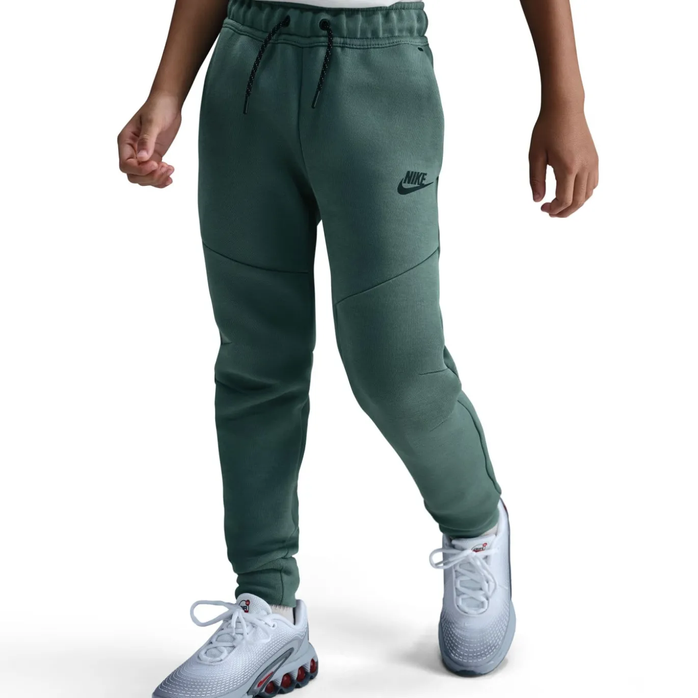 Nike Tech Fleece Sportswear Joggingbroek Kids Donkergroen Zwart