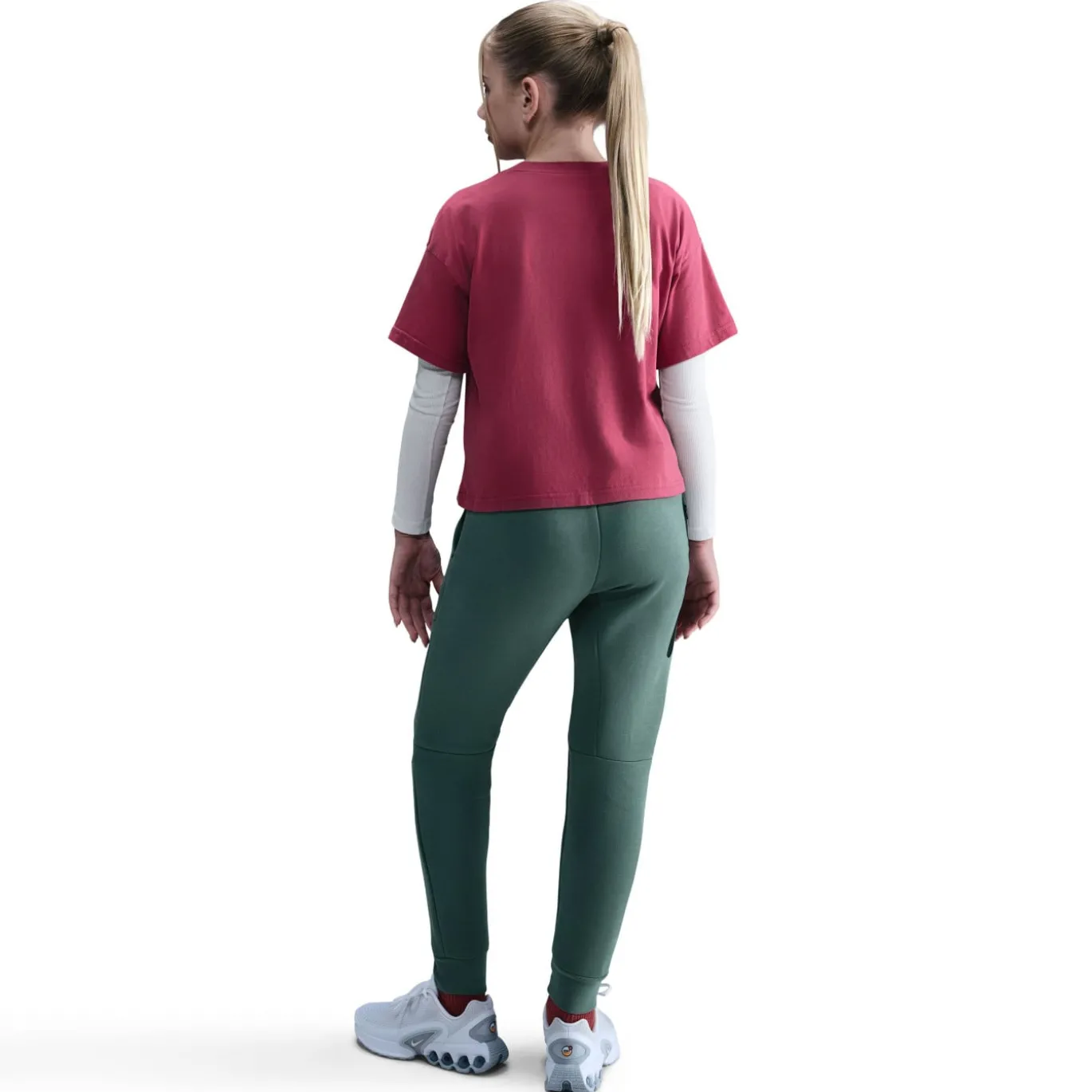 Nike Tech Fleece Sportswear Joggingbroek Kids Donkergroen Zwart