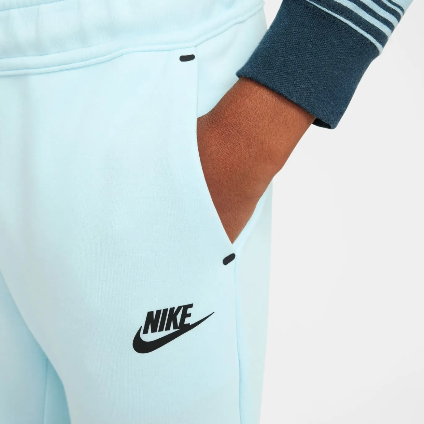 Nike Tech Fleece Sportswear Joggingbroek Kids Lichtblauw Zwart