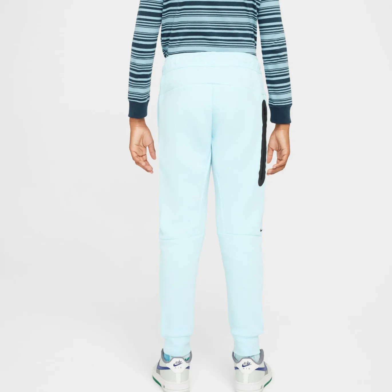 Nike Tech Fleece Sportswear Joggingbroek Kids Lichtblauw Zwart