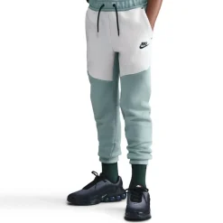 Nike Tech Fleece Sportswear Joggingbroek Kids Grijsgroen Wit Zwart