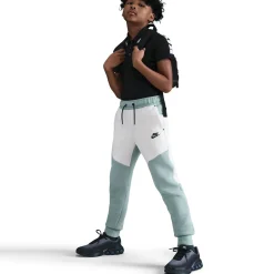 Nike Tech Fleece Sportswear Joggingbroek Kids Grijsgroen Wit Zwart