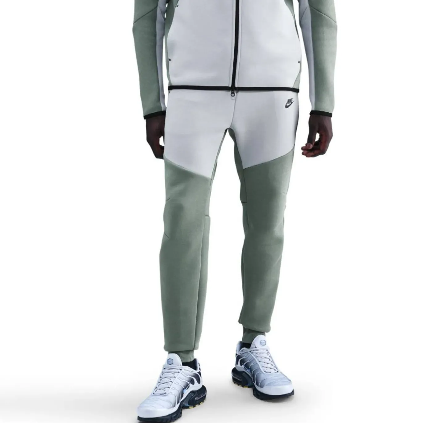 Nike Tech Fleece Sportswear Joggingbroek Donkergroen Beige