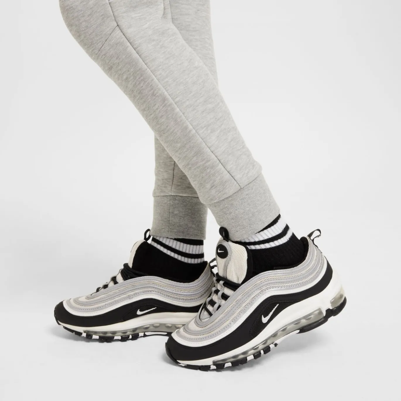 Nike Tech Fleece Sportswear Joggingbroek Kids Lichtgrijs Zwart