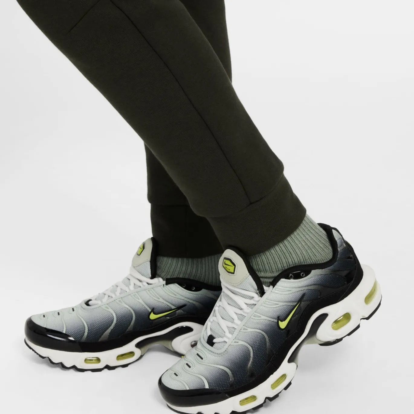 Nike Tech Fleece Sportswear Trainingspak Kids Donkergroen Zwart