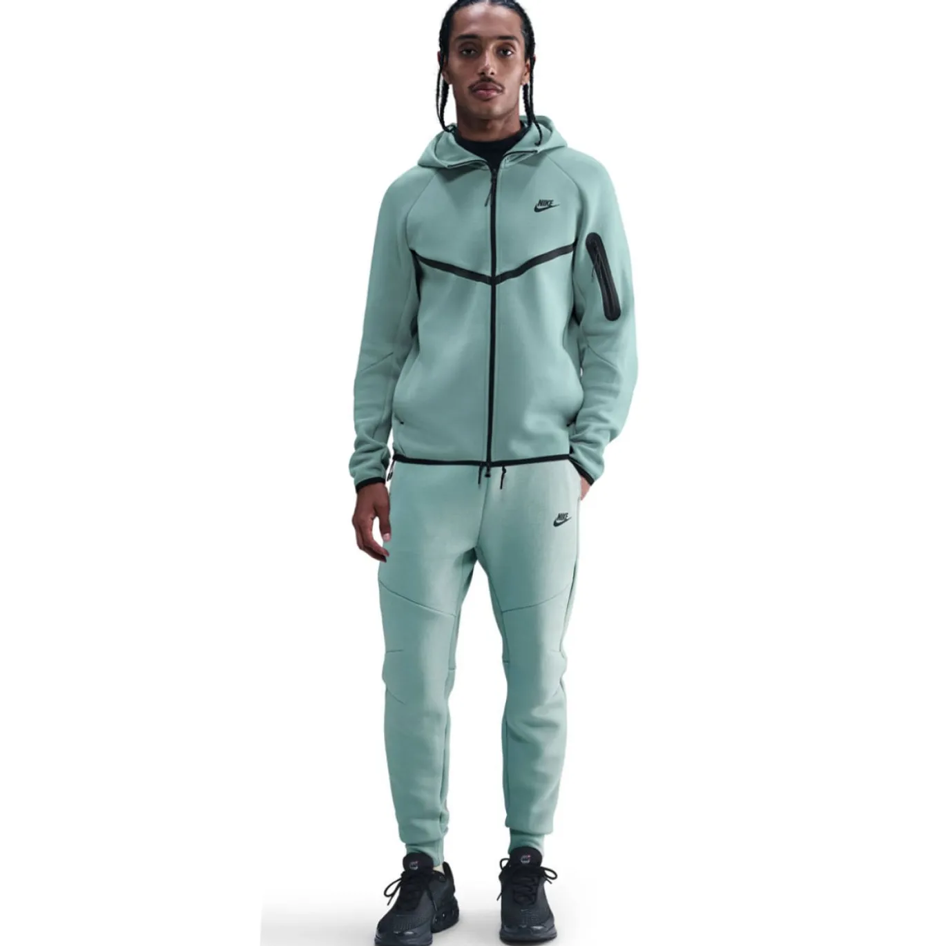 Nike Tech Fleece Sportswear Trainingspak Lichtgroen Zwart