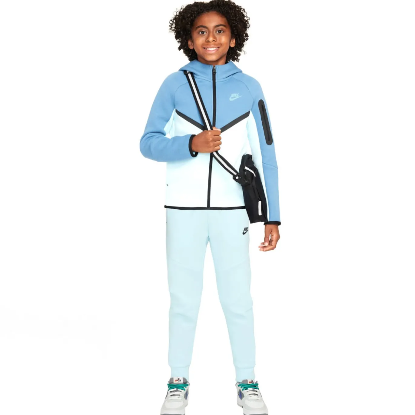 Nike Tech Fleece Sportswear Trainingspak Kids Lichtblauw Blauw Zwart