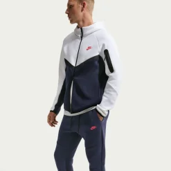 Nike Tech Fleece Sportswear Trainingspak Wit Donkerblauw Rood
