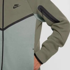 Nike Tech Fleece Sportswear Trainingspak Grijsgroen Lichtgrijs Zwart
