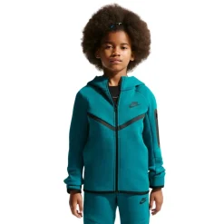 Nike Tech Fleece Sportswear Trainingspak Kids Turquoise Zwart