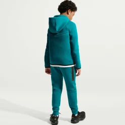 Nike Tech Fleece Sportswear Trainingspak Kids Turquoise Zwart