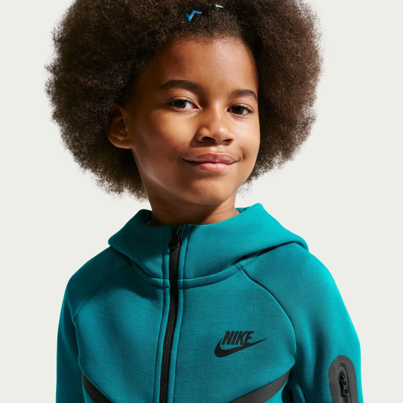 Nike Tech Fleece Sportswear Trainingspak Kids Turquoise Zwart