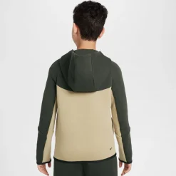 Nike Tech Fleece Sportswear Trainingspak Kids Beige Donkergroen Zwart