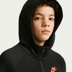 Nike Tech Fleece Sportswear Trainingspak Kids Zwart Donkergrijs Rood