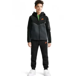 Nike Tech Fleece Sportswear Trainingspak Kids Zwart Donkergrijs Rood