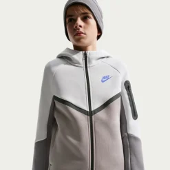 Nike Tech Fleece Sportswear Trainingspak Kids Lichtgrijs Grijs Donkerblauw