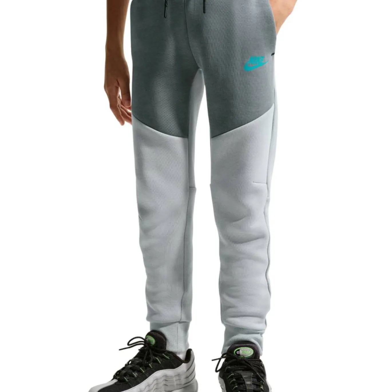 Nike Tech Fleece Sportswear Trainingspak Kids Grijs Donkergrijs Zwart Lichtblauw