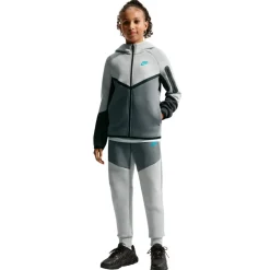 Nike Tech Fleece Sportswear Trainingspak Kids Grijs Donkergrijs Zwart Lichtblauw