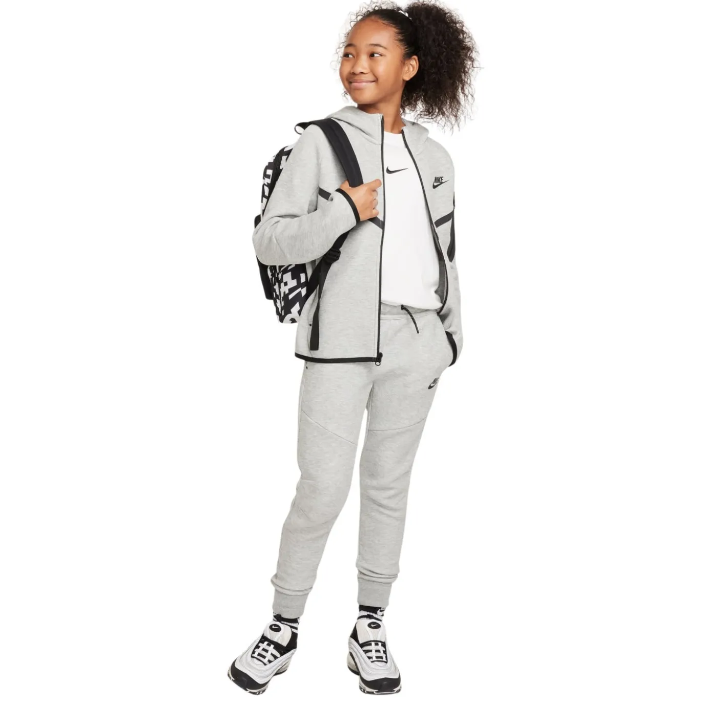 Nike Tech Fleece Sportswear Trainingspak Kids Lichtgrijs Zwart