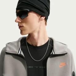 Nike Tech Fleece Sportswear Trainingspak Donkergrijs Zwart Oranje