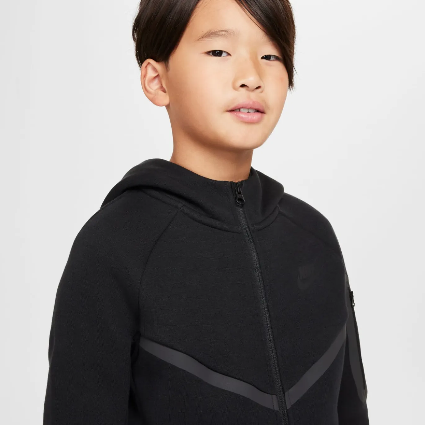 Nike Tech Fleece Sportswear Trainingspak Kids Zwart Donkergrijs