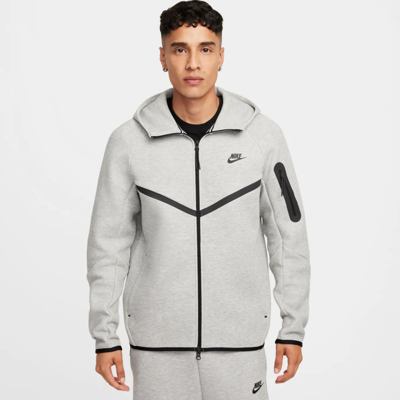 Nike Tech Fleece Sportswear Trainingspak Lichtgrijs Zwart