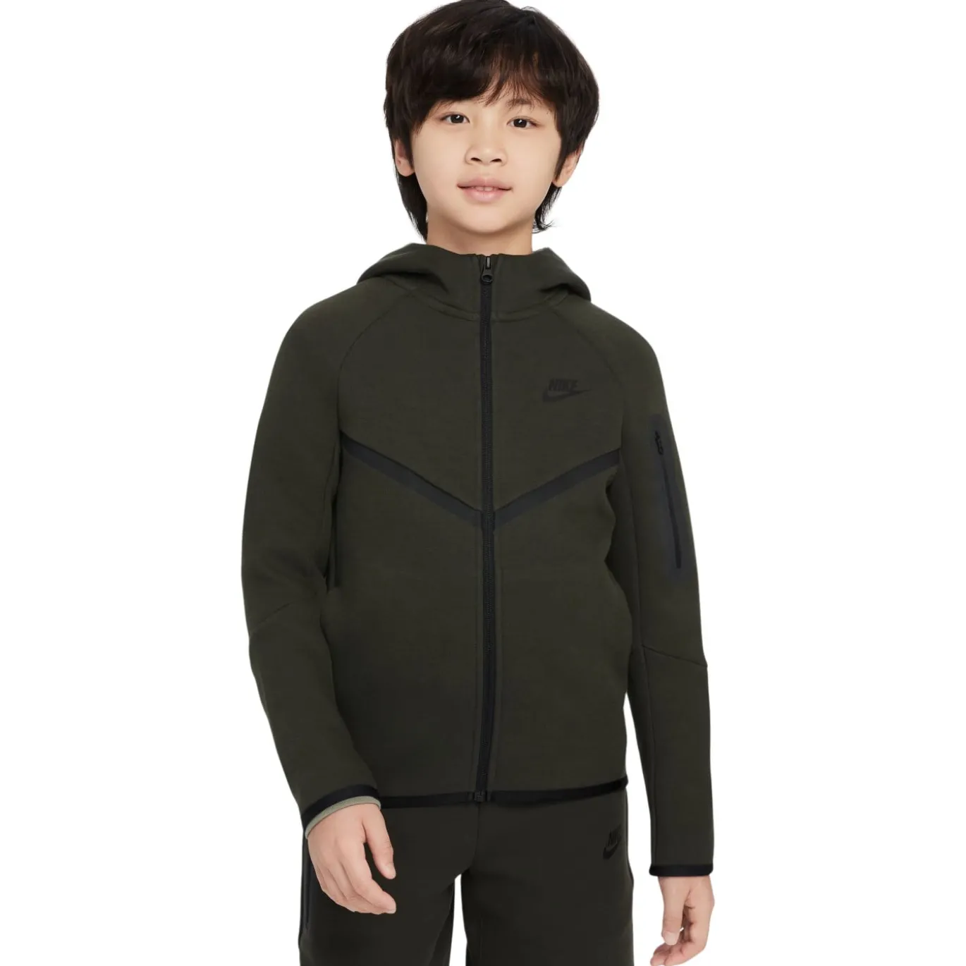 Nike Tech Fleece Sportswear Vest Kids Donkergroen Zwart