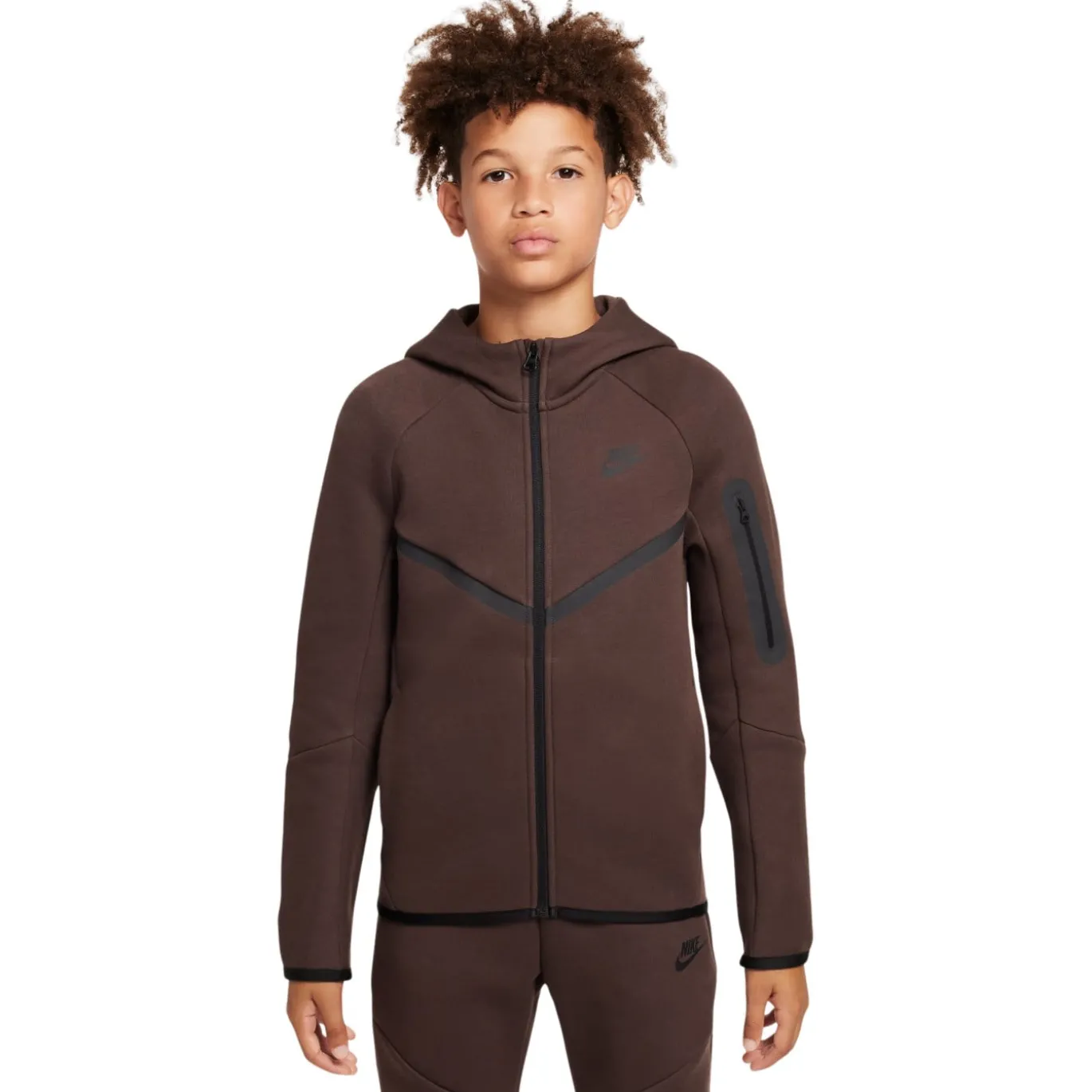 Nike Tech Fleece Sportswear Vest Kids Donkerbruin Zwart