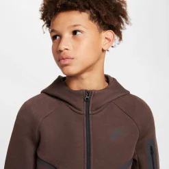 Nike Tech Fleece Sportswear Vest Kids Donkerbruin Zwart