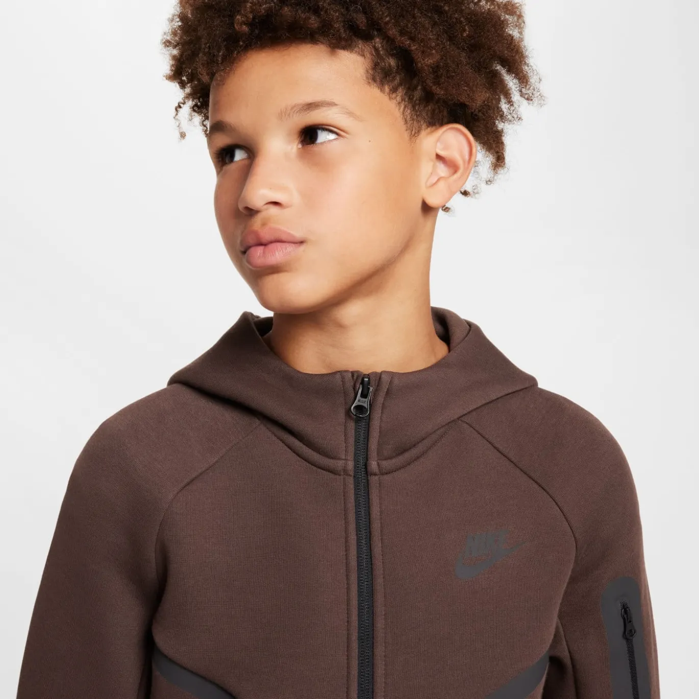 Nike Tech Fleece Sportswear Vest Kids Donkerbruin Zwart