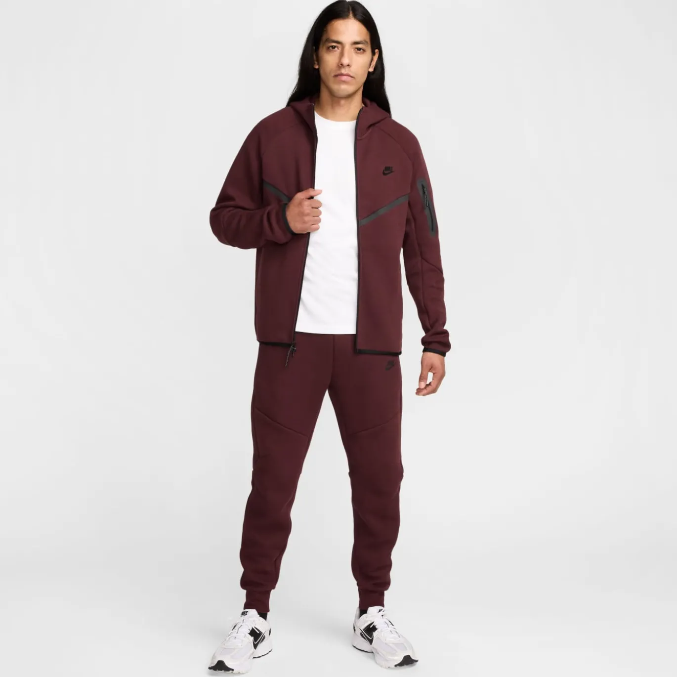 Nike Tech Fleece Sportswear Vest Bordeauxrood Zwart