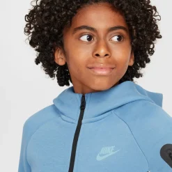 Nike Tech Fleece Sportswear Vest Kids Blauw Lichtblauw Zwart