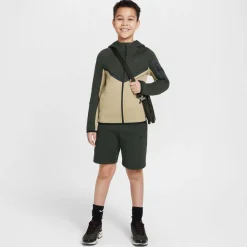 Nike Tech Fleece Sportswear Vest Kids Beige Donkergroen Zwart