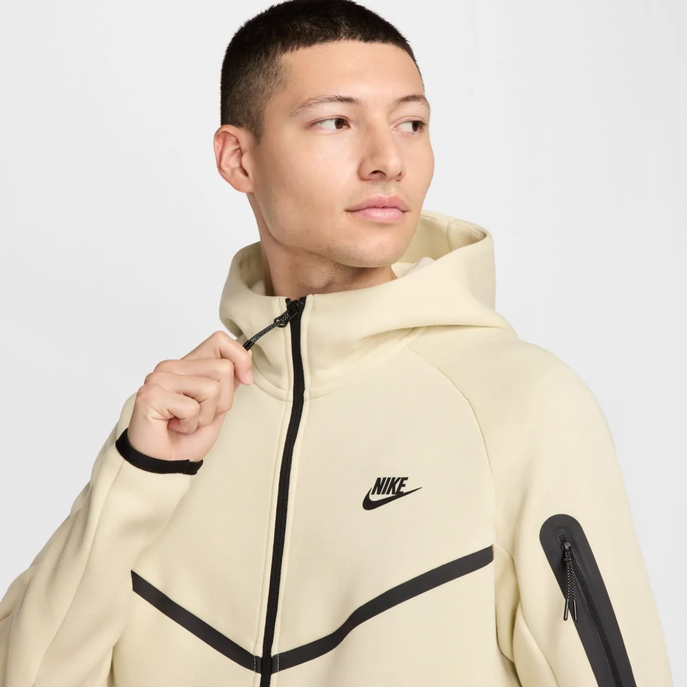 Nike Tech Fleece Sportswear Vest Gebroken Wit Zwart