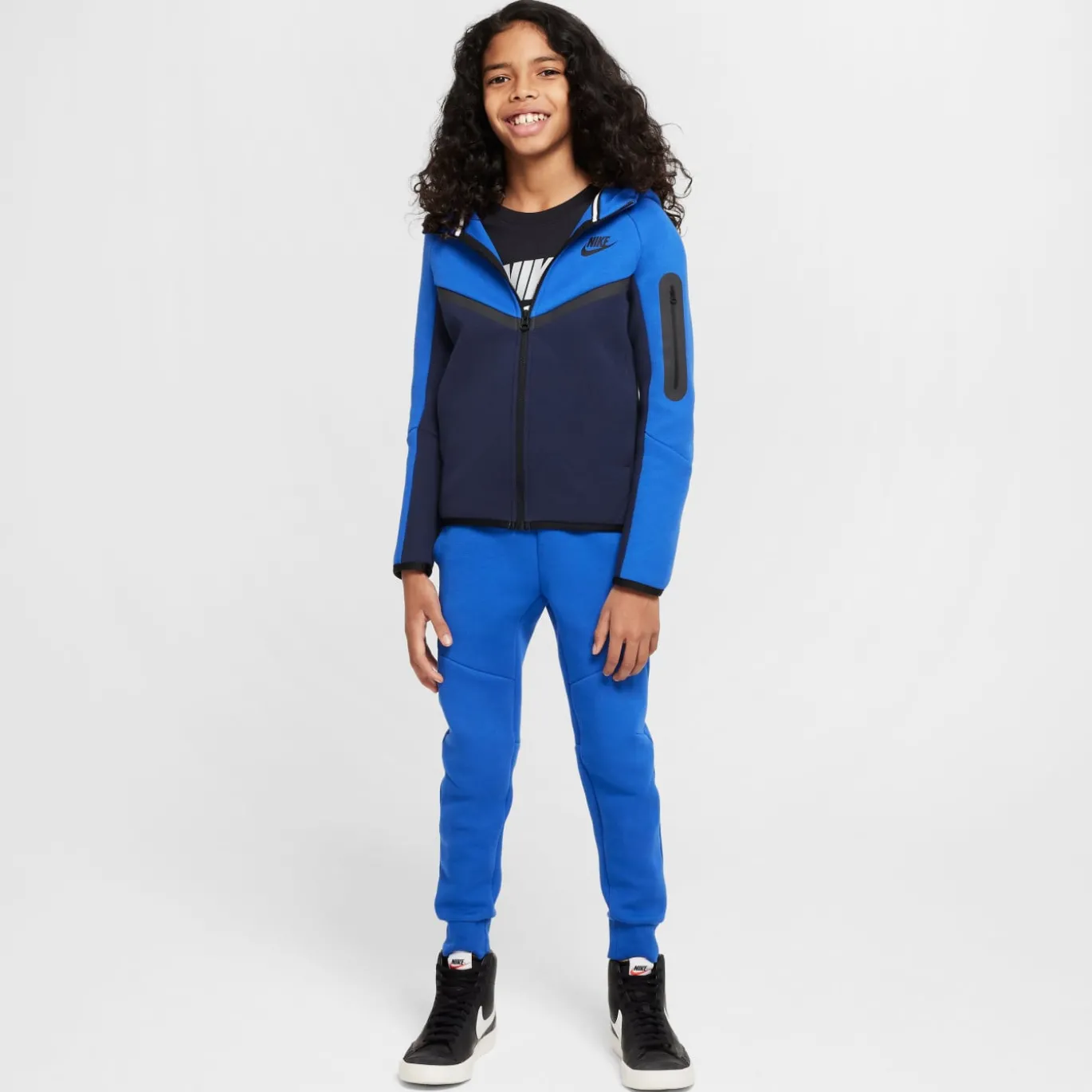 Nike Tech Fleece Sportswear Vest Kids Blauw Donkerblauw Zwart