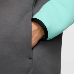Nike Tech Fleece Sportswear Vest Donkergrijs Turquoise Wit