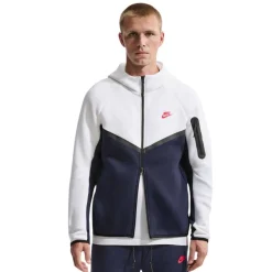 Nike Tech Fleece Sportswear Vest Wit Donkerblauw Zwart Rood