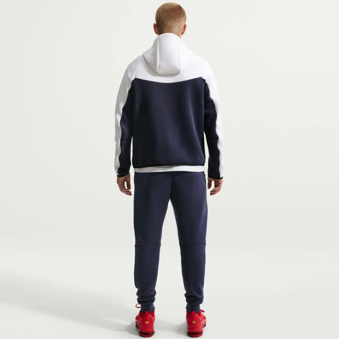 Nike Tech Fleece Sportswear Vest Wit Donkerblauw Zwart Rood