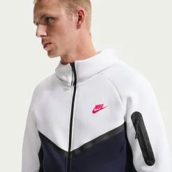 Nike Tech Fleece Sportswear Vest Wit Donkerblauw Zwart Rood