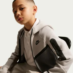 Nike Tech Fleece Sportswear Vest Kids Lichtgrijs Grijs Zwart