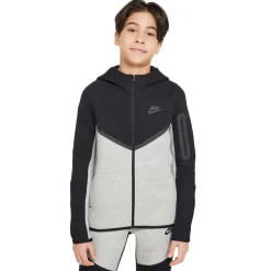 Nike Tech Fleece Sportswear Vest Kids Zwart Lichtgrijs Antraciet