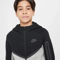 Nike Tech Fleece Sportswear Vest Kids Zwart Lichtgrijs Antraciet