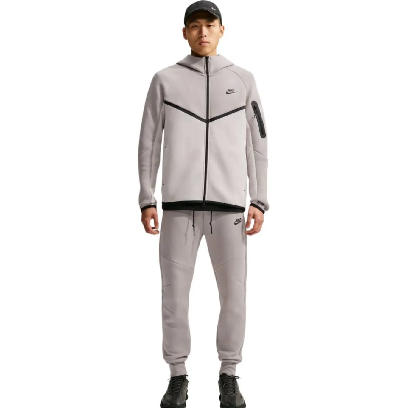 Nike Tech Fleece Sportswear Vest Lichtgrijs Beige Zwart