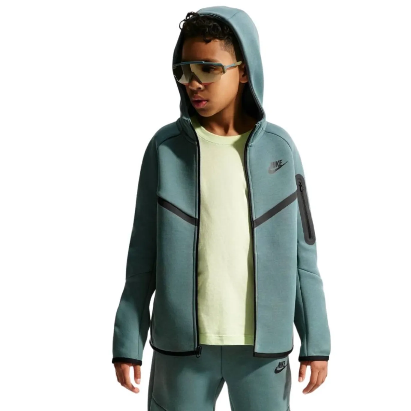 Nike Tech Fleece Sportswear Vest Kids Blauwgroen Zwart