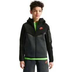 Nike Tech Fleece Sportswear Vest Kids Zwart Donkergrijs Rood